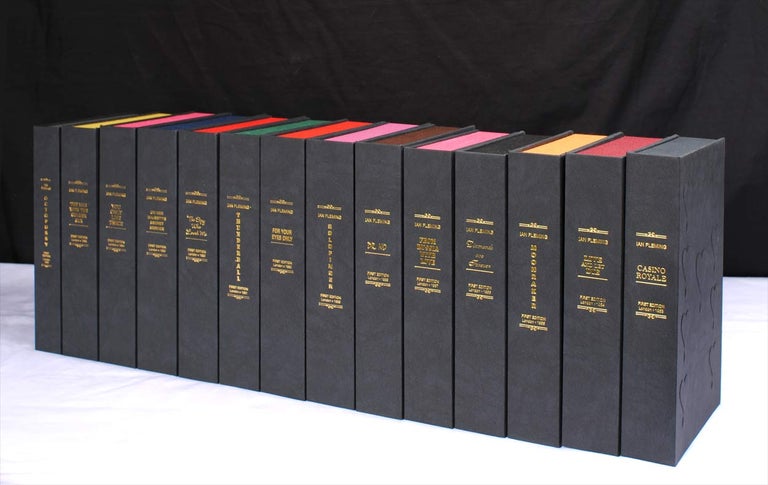 Item #32357 A COMPLETE SET OF 14 FLEMING / BOND 007 NOVELS Custom Clamshell Cases Only. Ian Fleming