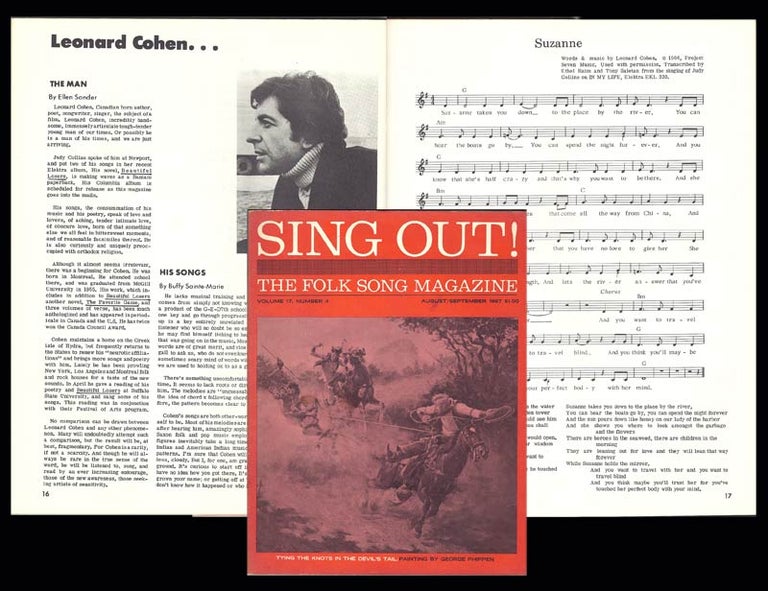 Item #32375 "Suzanne" in: SING OUT. The Folk Song Magazine. Leonard Cohen.
