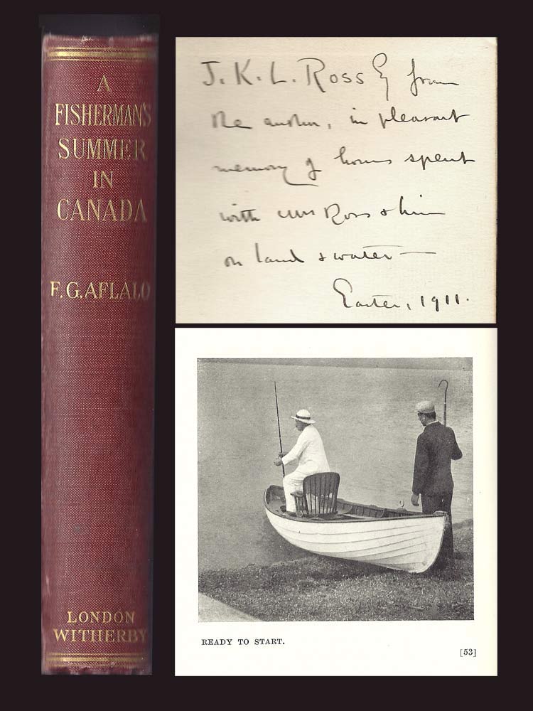Item #32415 A FISHERMAN'S SUMMER IN CANADA. Inscribed. Frederick G. Aflalo