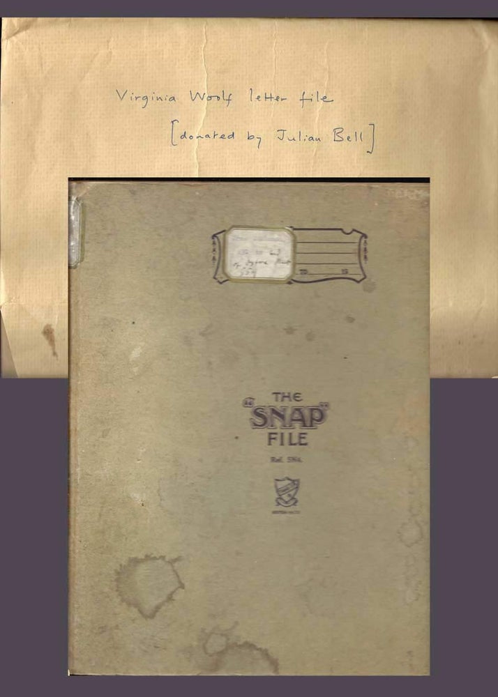Item #32460 A "SNAP" LETTER AND PAPER FILE. Virginia Woolf's copy. Virginia Woolf