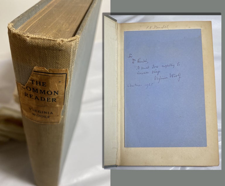 Item #32468 THE COMMON READER. Signed Association Copy From the library of Victoria Strachey & Mark Holloway. Virginia Woolf.
