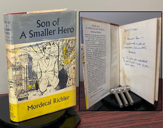 Item #32775 SON OF A SMALLER HERO. Signed. Mordecai Richler.