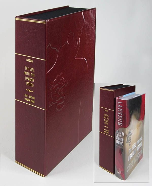 Item #32840 THE GIRL WITH THE DRAGON TATTOO Custom Clamshell Case Only book not included. Stieg...