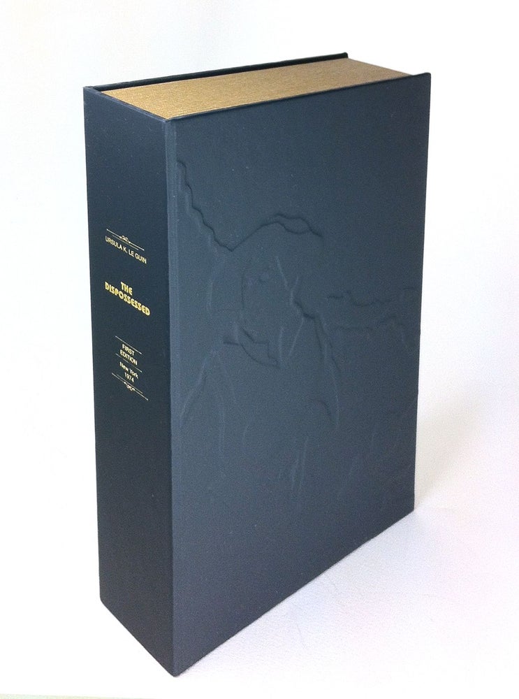 Item #32893 THE DISPOSSESSED [Collector's Custom Clamshell case only - Not a book]. Ursula K. Le Guin.