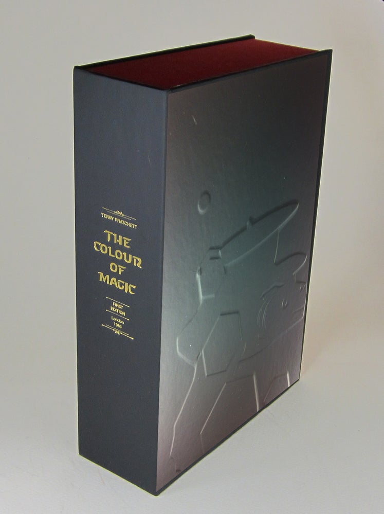Item #32933 THE COLOUR OF MAGIC - Collector's Clamshell Case Only - BOOK NOT INCLUDED. Terry Pratchett.