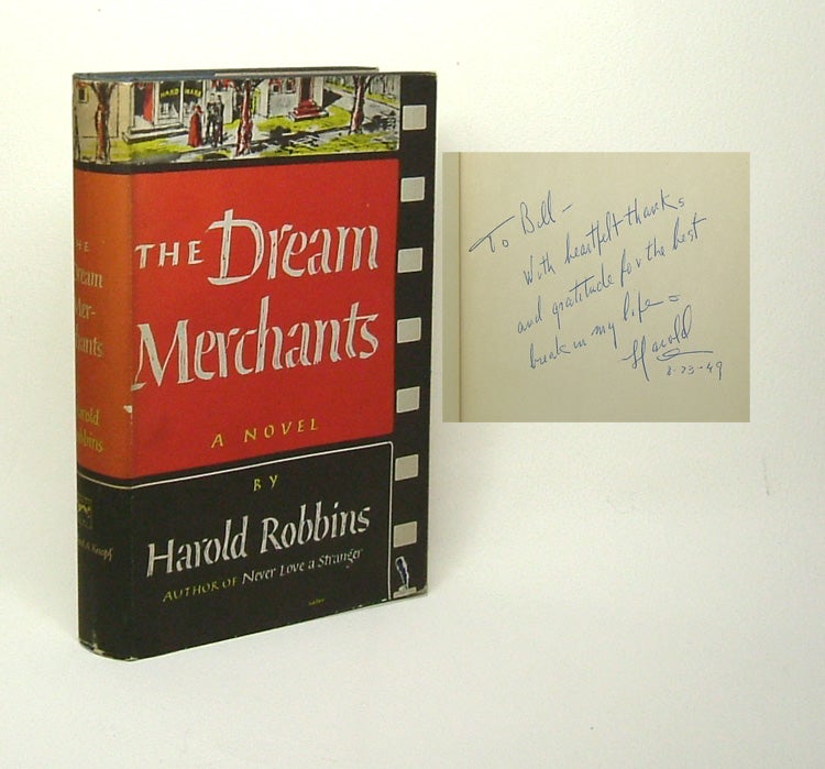 Item #32947 THE DREAM MERCHANTS [Inscribed]. Harold Robbins.