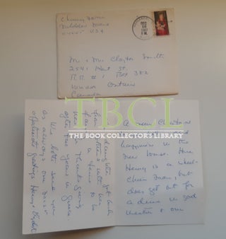34 CHRISTMAS AND NEW YEAR'S CARDS AND LETTERS; 14 FROM HENRY BESTON, 20 FROM ELIZABETH COATSWORTH