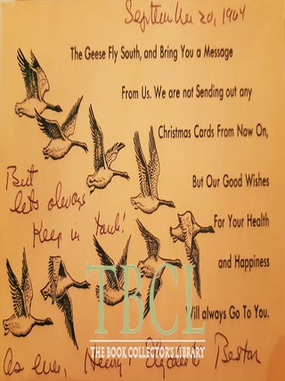 33 CHRISTMAS AND NEW YEAR'S CARDS AND LETTERS; 13 FROM HENRY BESTON, 20 FROM ELIZABETH COATSWORTH
