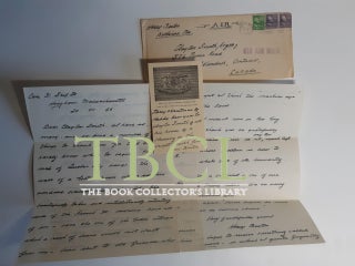 33 CHRISTMAS AND NEW YEAR'S CARDS AND LETTERS; 13 FROM HENRY BESTON, 20 FROM ELIZABETH COATSWORTH