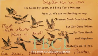 34 CHRISTMAS AND NEW YEAR'S CARDS AND LETTERS; 14 FROM HENRY BESTON, 20 FROM ELIZABETH COATSWORTH