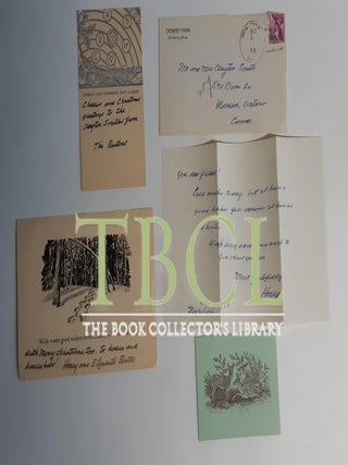33 CHRISTMAS AND NEW YEAR'S CARDS AND LETTERS; 13 FROM HENRY BESTON, 20 FROM ELIZABETH COATSWORTH