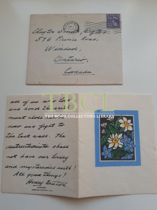 33 CHRISTMAS AND NEW YEAR'S CARDS AND LETTERS; 13 FROM HENRY BESTON, 20 FROM ELIZABETH COATSWORTH