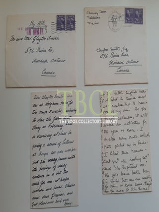 33 CHRISTMAS AND NEW YEAR'S CARDS AND LETTERS; 13 FROM HENRY BESTON, 20 FROM ELIZABETH COATSWORTH