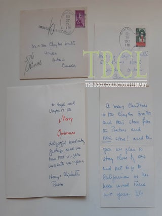 33 CHRISTMAS AND NEW YEAR'S CARDS AND LETTERS; 13 FROM HENRY BESTON, 20 FROM ELIZABETH COATSWORTH