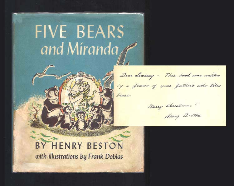 Item #33012 FIVE BEARS AND MIRANDA. Inscribed. Henry Beston