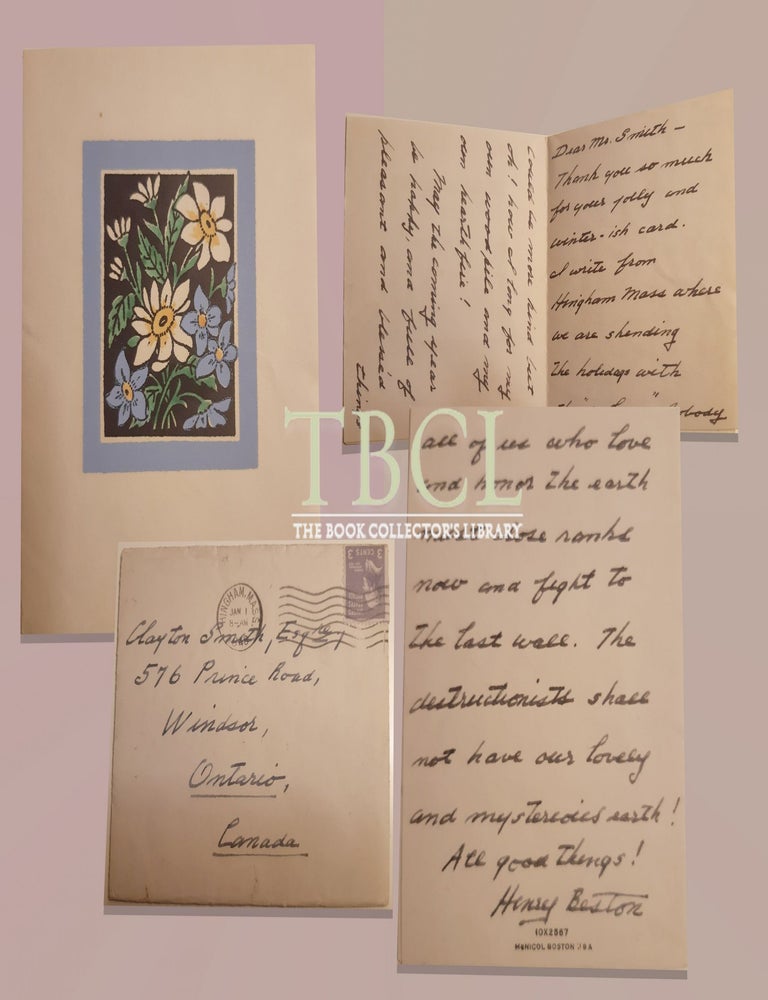 Item #33015 AS APROPOS TODAY AS IT WAS IN 1946. Personal greeting by Henry Beston. Henry Beston