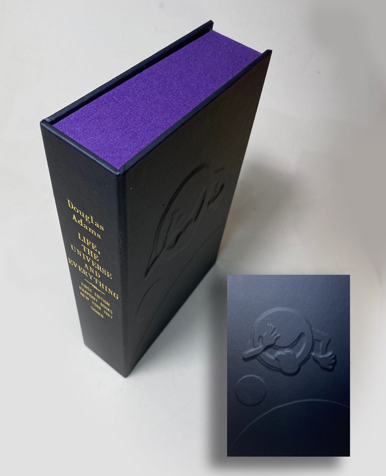 Item #33169 LIFE, THE UNIVERSE AND EVERYTHING [Collector's Custom Clamshell case only - Not a book]. Douglas Adams.