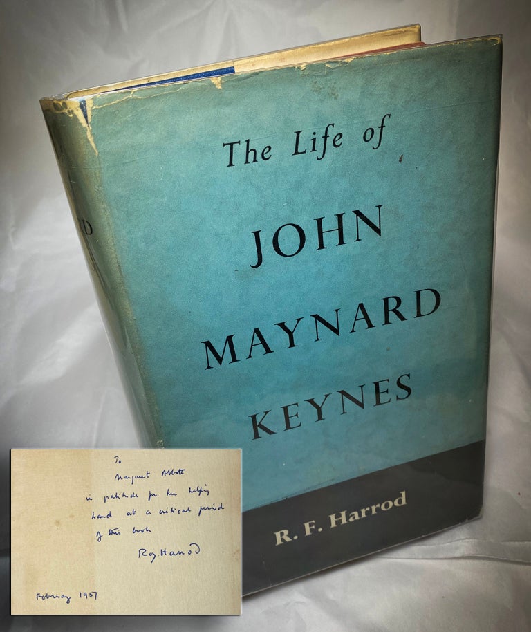 Item #33181 THE LIFE OF JOHN MAYNARD KEYNES. Signed. John Maynard Keynes, R. F. Harrod