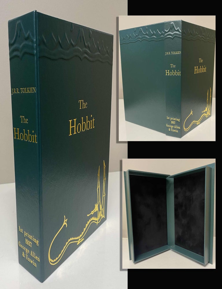 Item #33202 THE HOBBIT - Custom Clamshell Case Only. (NO BOOK INCLUDED) in GREEN. J R. R. Tolkien