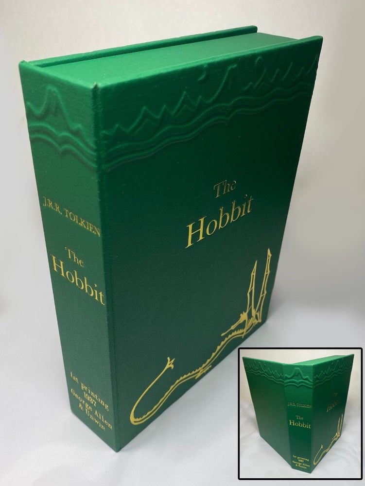 Item #33202 THE HOBBIT - Custom Clamshell Case Only. (NO BOOK INCLUDED) in GREEN. J R. R. Tolkien