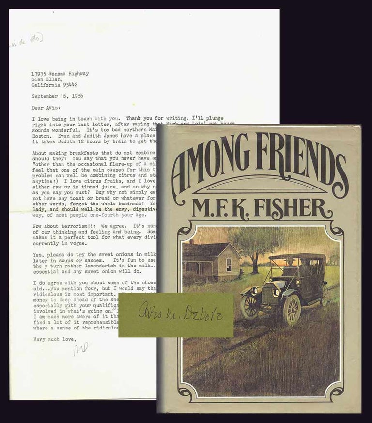 Item #33343 AMONG FRIENDS. Signed with TLS. M. F. K. Fisher