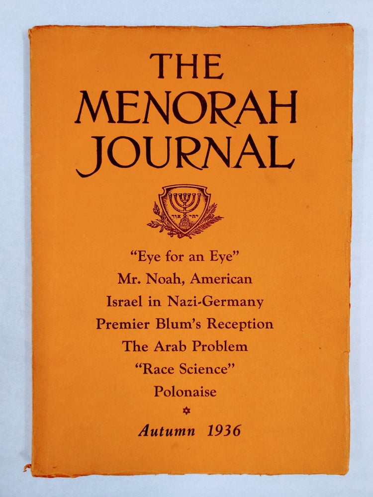 Item #33438 THE MENORAH JOURNAL. Martin Buber, In The Menorah Journal