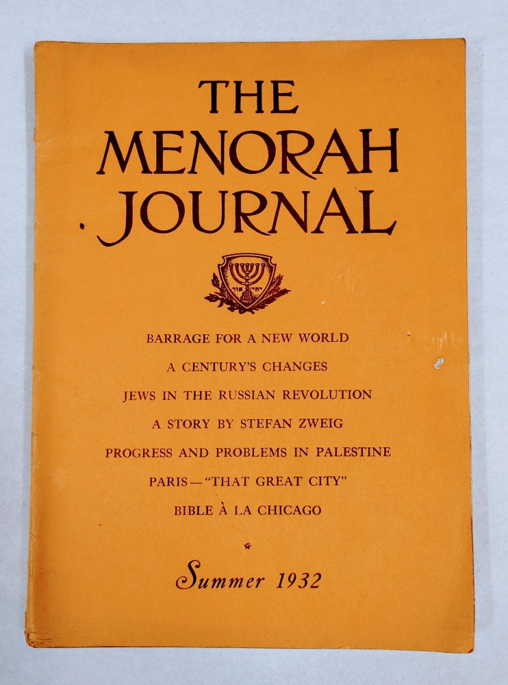 Item #33439 THE MENORAH JOURNAL. Camille Pissaro, In The Menorah Journal