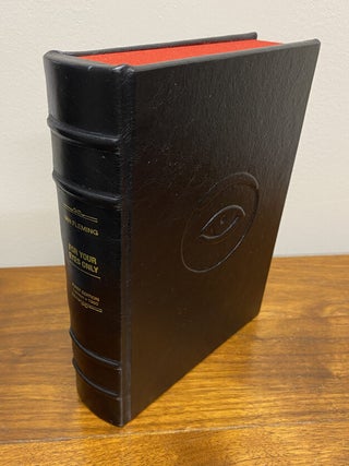 A COMPLETE SET OF 14 FLEMING / BOND 007 NOVELS Custom Clamshell Cases in LEATHER. No books included.