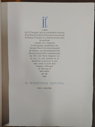 LA PASSION DE N-S JESUS CHRIST, SIGNED AND INSCRIBED by DARAGNES & SIGNED by KIEFFER #44 of 140 editions.