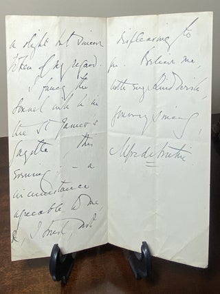 LOVE'S WIDOWHOOD AND OTHER POEMS WITH 4 page ALS Signed by Alfred Austin with ownership signature of Ellen Terry.