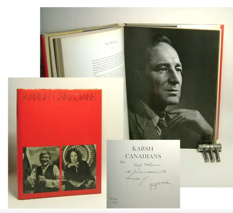 Item #33546 KARSH CANADIANS. Signed and Inscribed to Hugh MacLennan by Yousuf Karsh. Yousuf...