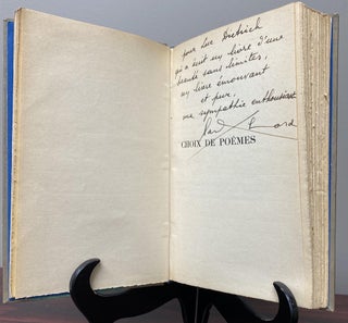 CHOIX DE POEMES. Inscribed in French by Eluard on the half-title to fellow author Luc Dietrich