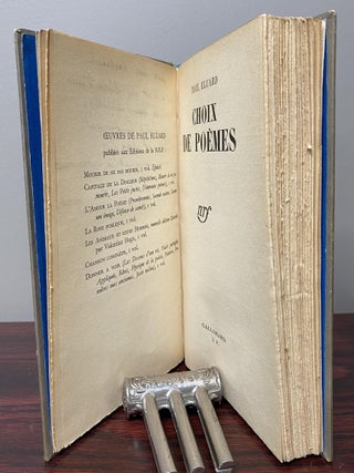 CHOIX DE POEMES. Inscribed in French by Eluard on the half-title to fellow author Luc Dietrich