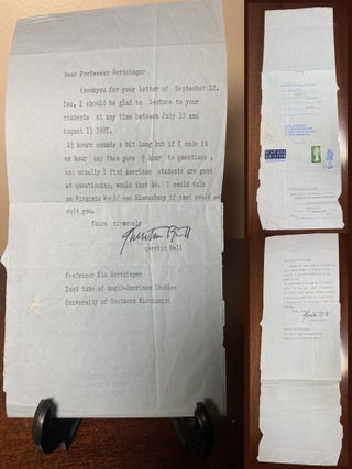 SMALL ARCHIVE OF 11 letters: 7 SIGNED LETTERS FROM NIGEL NICOLSON 2 SIGNED LETTERS FROM HAROLD NICOLSON 2 SIGNED LETTERS FROM QUENTIN BELL 3 ENVELOPES AND POSTAGE