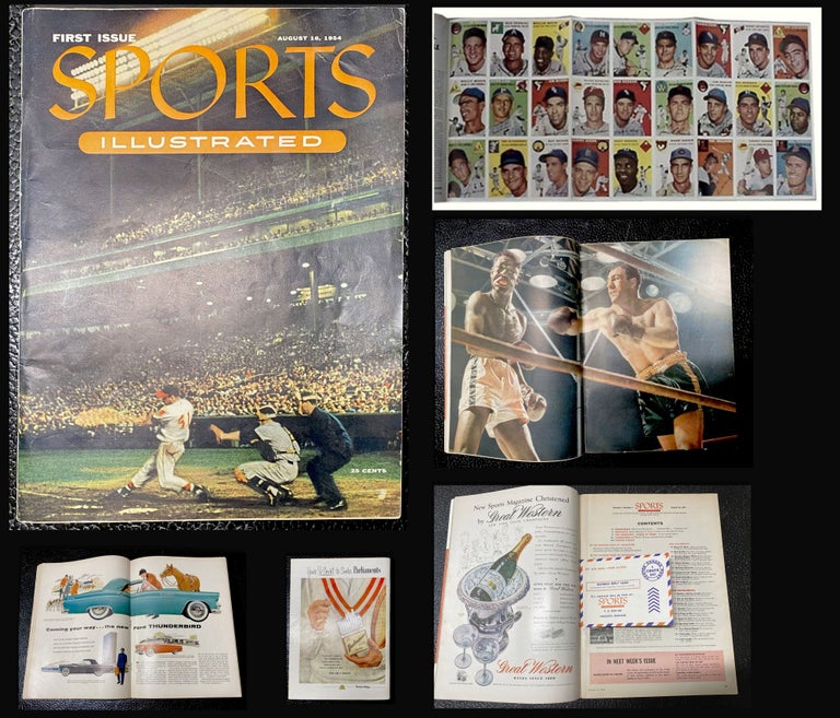 Item #33672 SPORTS ILLUSTRATED. Volumes 1-1954 With Topps Cards. Sports Illustrated