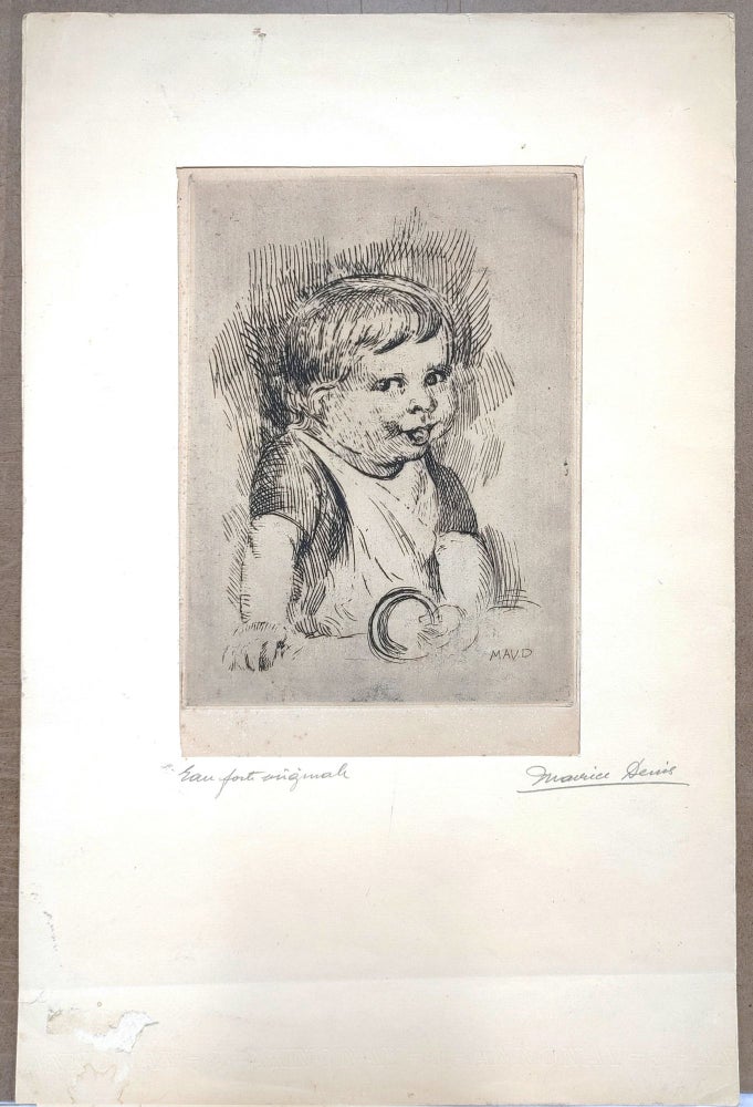 Item #33696 CHILD signed Etching by Maurice Denis. Maurice Denis