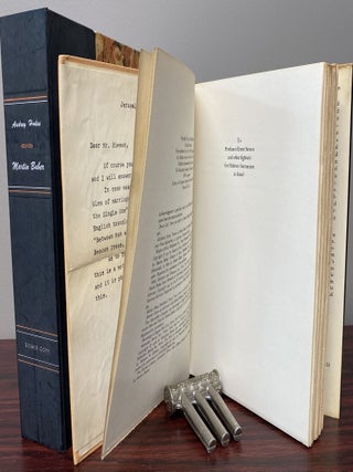 MARTIN BUBER. An Intimate Portrait. including signed letter and envelope from Martin Buber 1963