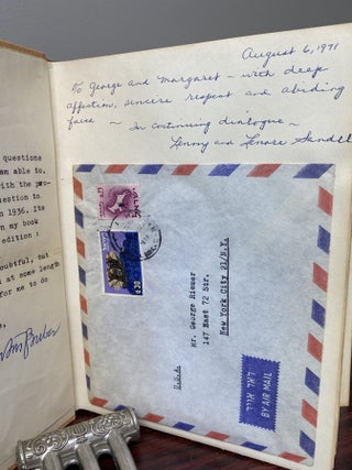 MARTIN BUBER. An Intimate Portrait. including signed letter and envelope from Martin Buber 1963