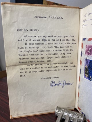 MARTIN BUBER. An Intimate Portrait. including signed letter and envelope from Martin Buber 1963