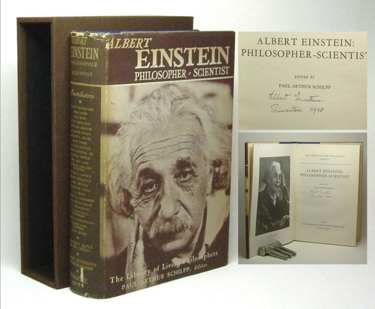 Item #33707 ALBERT EINSTEIN: PHILOSOPHER-SCIENTIST. Signed by Albert Einstein. Albert Einstein