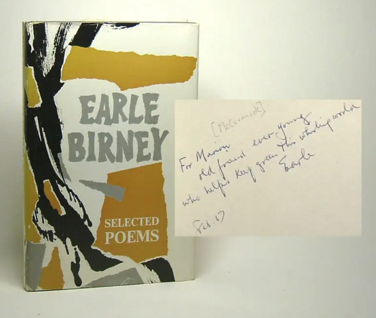 Item #33720 SELECTED POEMS. 1940-1966. Signed and Inscribed by Birney to Canadian writer John...