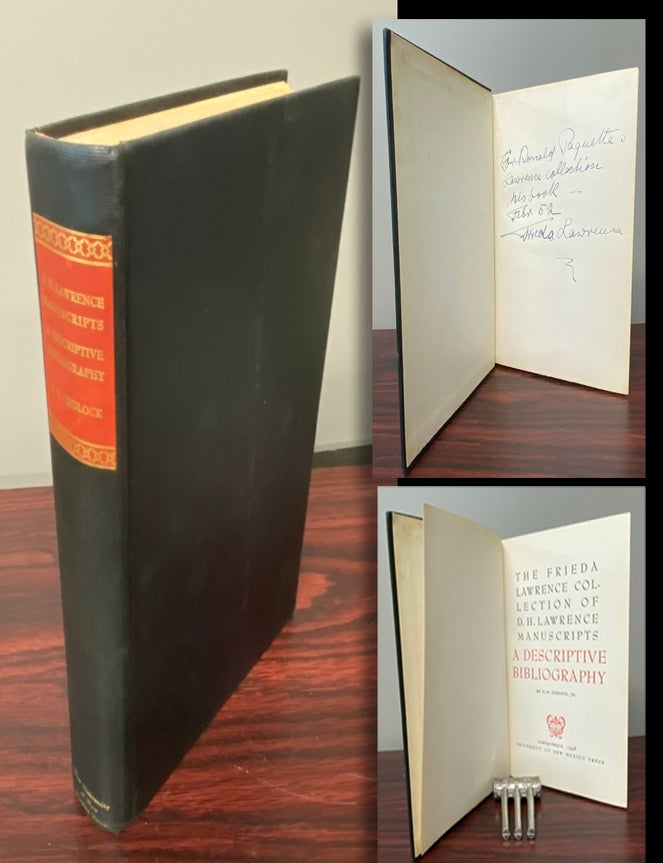 Item #33792 THE FRIEDA LAWRENCE COLLECTION OF D.H. LAWRENCE MANUSCRIPTS. Inscribed by Frieda...