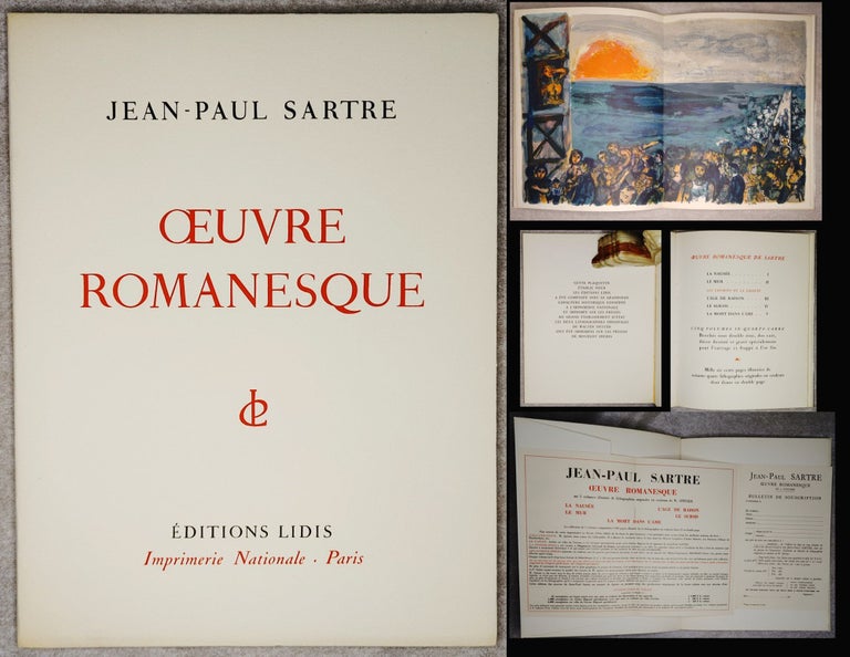 Item #33802 OEUVRE ROMANESQUE (FIVE VOLUMES + ONE BONUS). Jean-Paul Sartre, Walter Spitzer
