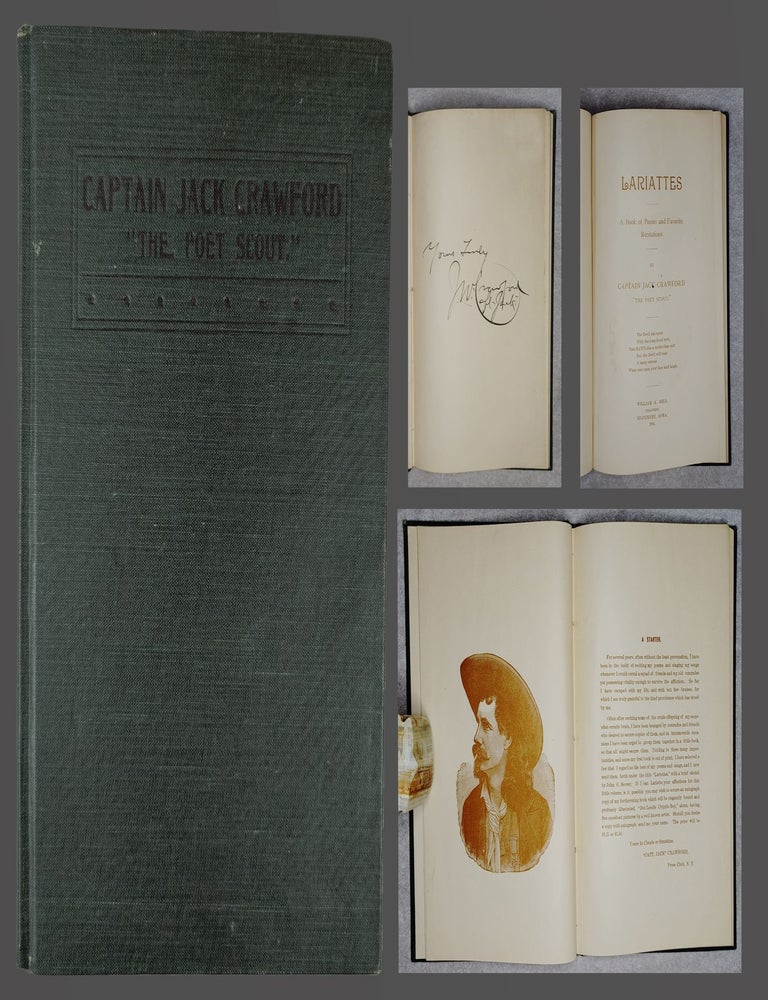 Item #33833 LARIATTES: A BOOK OF POEMS AND FAVORITE RECITATIONS Inscribed by Captain Jack. John...