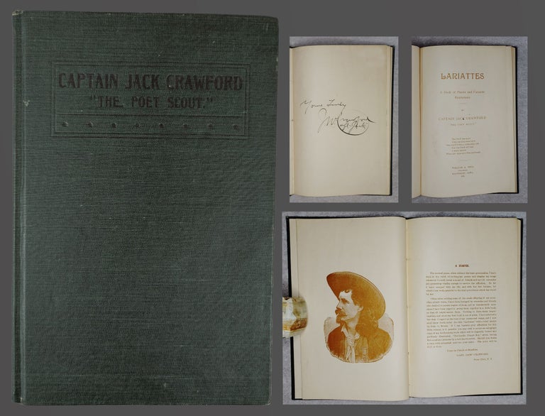 Item #33833 LARIATTES: A BOOK OF POEMS AND FAVORITE RECITATIONS Inscribed by Captain Jack. John...