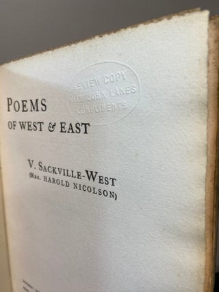 POEMS OF WEST AND EAST - Review copy