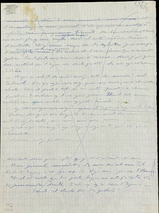 ORIGINAL 2 PAGE handwritten manuscript page by Simone De Beauvoir presumably from THE MANDARINS ORIGINAL SIGNED iconic photo of Simone De Beauvoir by Gisèle Freund