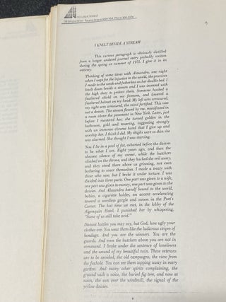 DEATH OF A LADY'S MAN.- LONG GALLEY PROOFS