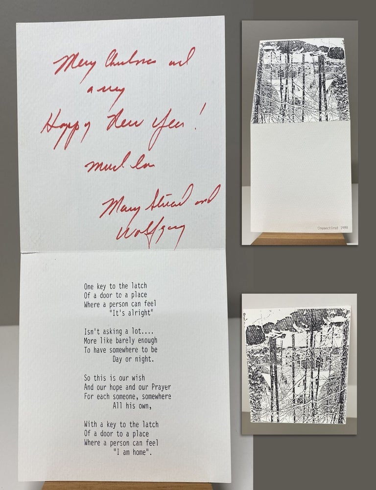 Item #33893 Christmas Greeting inscribed by Mary Stuart. Mary Stuart