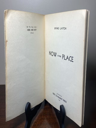 NOW IS THE PLACE inscribed by Layton to his brother with the "controversial forward still present"